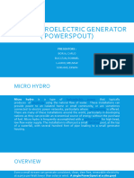 Micro Hydroelectric Generator