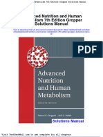 Advanced Nutrition and Human Metabolism 7th Edition Gropper Solutions Manual