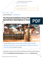Mergers & Inquisitions - Financial Institutions Group - FIG Investment Banking Guide