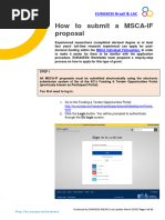 How To Submit A Msca If Proposal