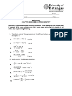 Chapter Exercise Trigonometry