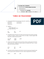 Tarea de Fracciones Iv Bimestre 4to de Secundaria - Gapr - JCR