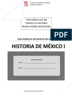 Tercer Semestre. - Guía Didáctica Del Docente. - Historia de México I