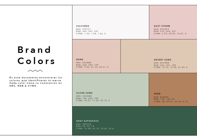Colores de Marca y Códigos HEX | PDF