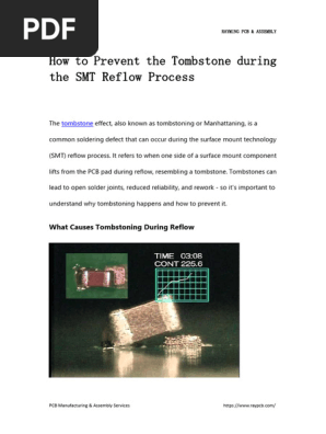 How to Prevent the Tombstone During the SMT Reflow Process