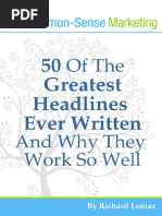 The 50 Greatest Sales Headlines Ever Written and Why They Work So Well 2015