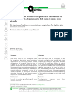 La Importancia Del Estudio de Los Problemas Ambientales en El Bachillerato. El Adelgazamiento de La Capa de Ozono Como Ejemplo