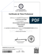 Certificado Titulo Profesional Psicologo