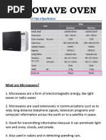 MICROWAVE OVEN Troubleshooting