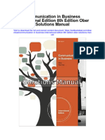 Communication in Business International Edition 8th Edition Ober Solutions Manual