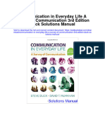 Communication in Everyday Life A Survey of Communication 3rd Edition Duck Solutions Manual