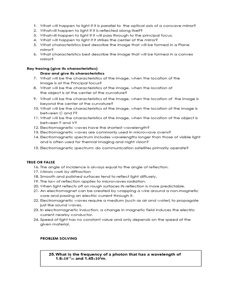 QUIZLET | PDF | Electromagnetic Radiation | Light