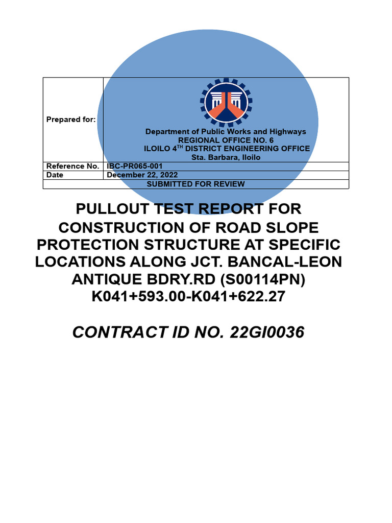 Pullout Test Report 22gi0036 Rev001 | PDF | Strength Of Materials ...