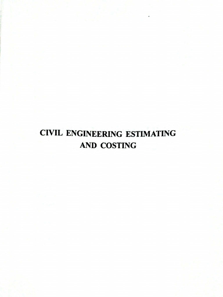 Estimating & Costing Notes - Compressed | PDF