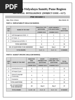 417 - Artificial Intelligence Blue Print Pre Board 1 2022 23 Pune Region