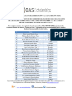 2021 OAS - GIMI - Scholarship Program - Health Results