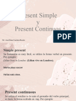 Present Simple y Present Continuosde Azul