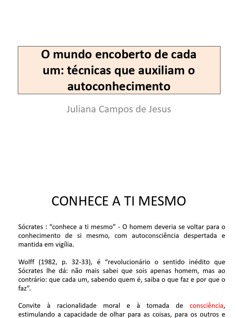 Autoconhecimento e Comportamento Encoberto | PDF | Comportamento ...