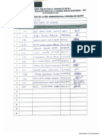 Lista de Asistencia, II Prueba de Equipos