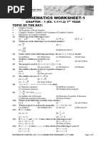 Math Chap 1 - Worksheet 1