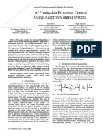 Application of Production Processes Control Algorithm Using Adaptive Control System