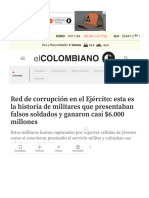 Red de Corrupción en El Ejército - Esta Es La Historia de Militares Que Presentaban Falsos Soldados y Ganaron Casi $6.000 Millones