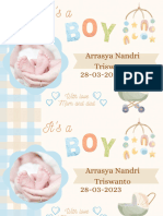 Pastel Blue and Beige Coolorful Cute Baby Boy Card