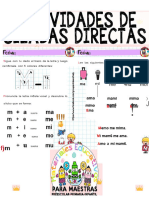 Cuaderno Con Actividades Sílabas Directas Recopilado Por Materiales Educativos para Maestras