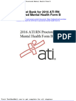 Ati Test Bank For 2016 Ati RN Proctored Mental Health Form B