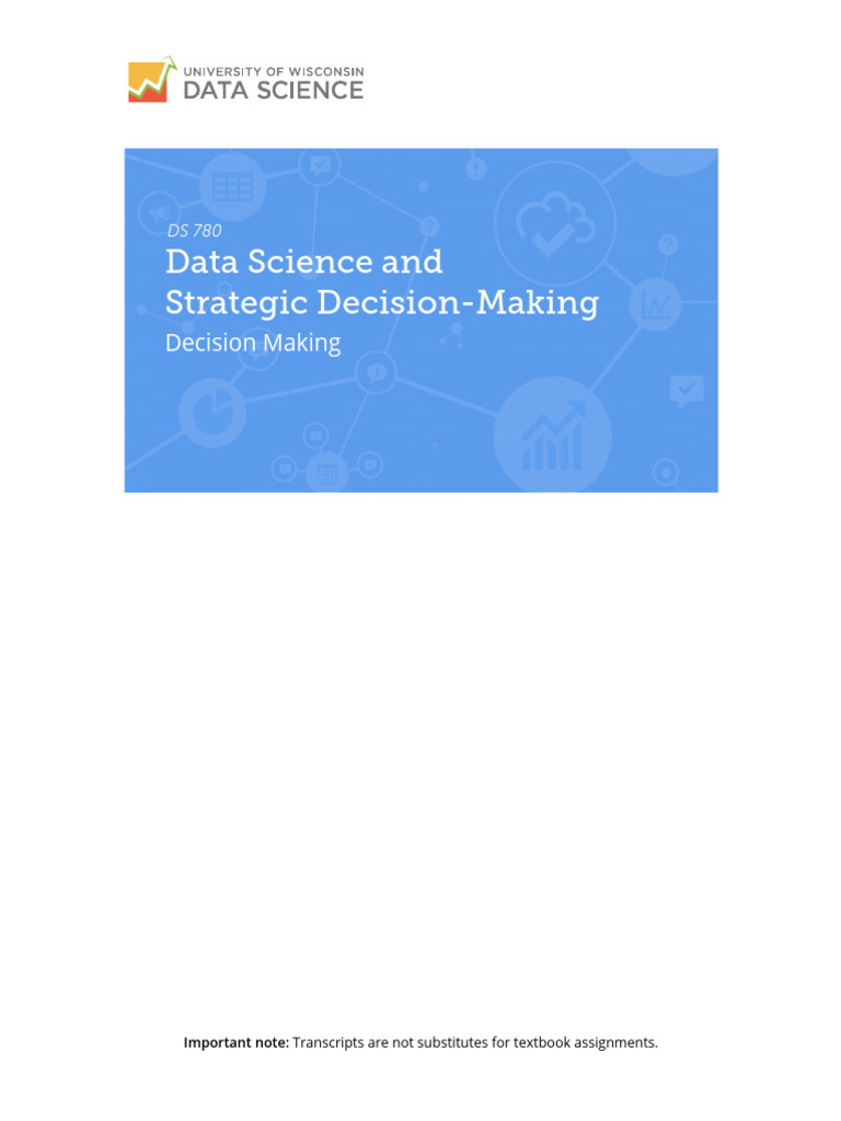 Ds780 Lesson6 Decision Making Supplement | PDF | Decision Making ...