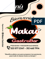 Menú Makao Gastrobar