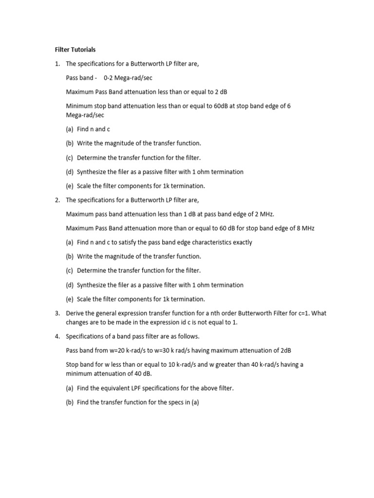 Filter Tutorial PDF