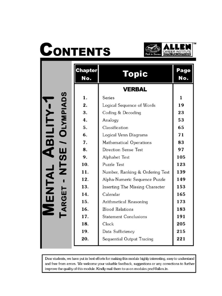 Advance Mental Ability-1 | PDF