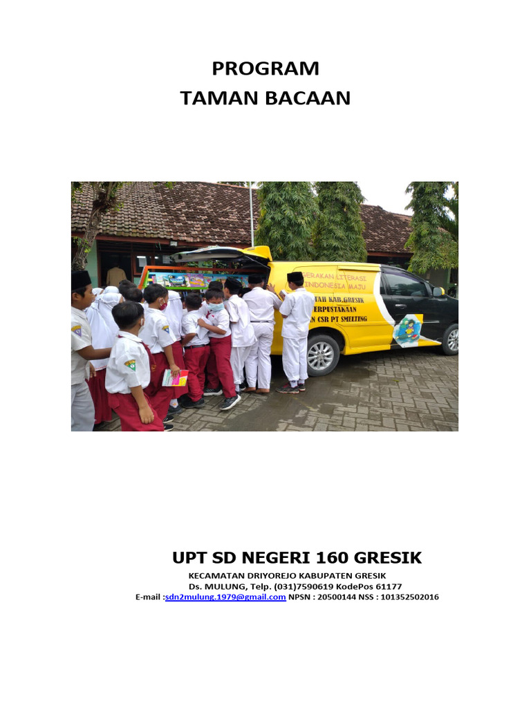Taman Bacaan UPT SD Negeri 160 Gresik | PDF | Karier & Perkembangan ...