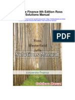 Corporate Finance 9th Edition Ross Solutions Manual