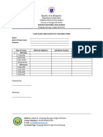 Class Leave and Substitute Teaching Form