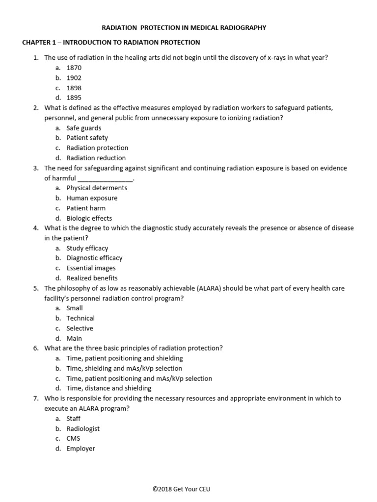 Radiation Protection in Medical Radiography | PDF | Ionizing Radiation ...