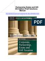 Corporate Partnership Estate and Gift Taxation 6th Edition Pratt Solutions Manual