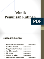 Teknik Penulisan Kutipan111