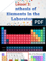 Lesson 3 - Synthesis of Elements in The Laboratory