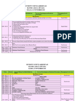 OK Rundown Survei Akreditasi Klinik Cahaya Husada TG 21 Dan 23 November 2023