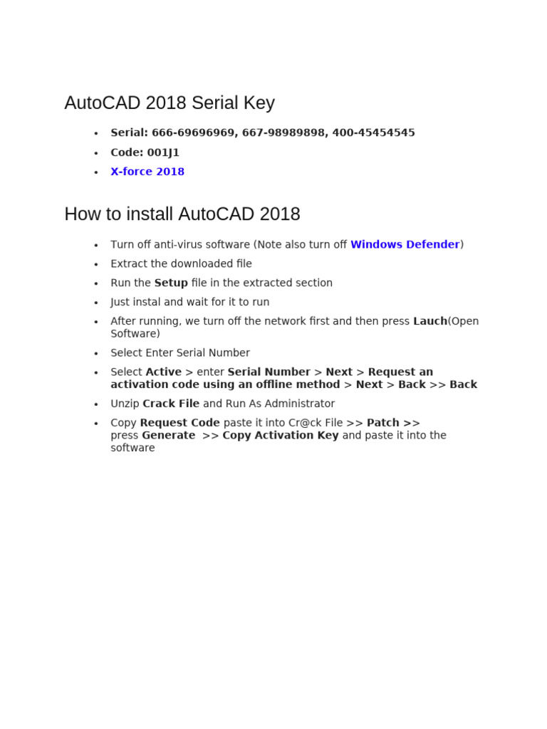 Install Autocad 2018 Cracked