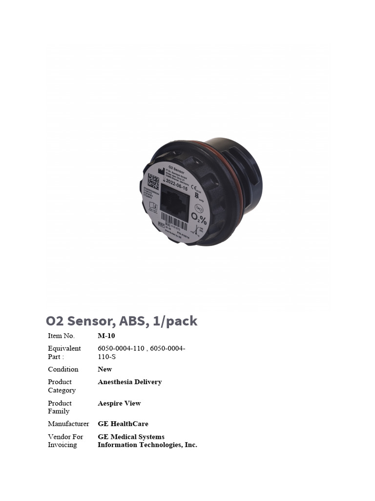 Galvanic Oxygen Sensor PDF