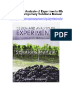 Design and Analysis of Experiments 8th Edition Montgomery Solutions Manual
