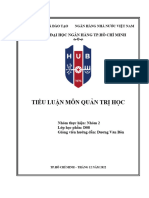 TIỂU LUẬN QUẢN TRỊ HỌC