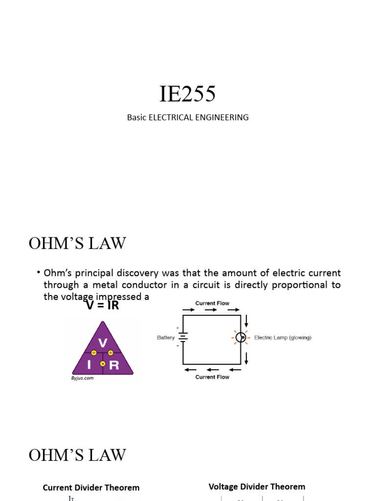 Voltage And Current Divider