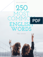 250 Most Common English Words PREVIEW