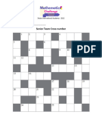 Round 1 Senior Team Crossnumber