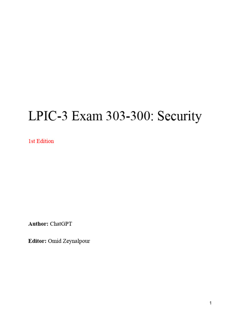 LPIC-3 Exam 303-300 Security | PDF | Public Key Certificate | Transport  Layer Security