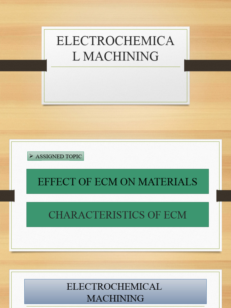 Electrochemical Machining PDF Electrochemistry Machining